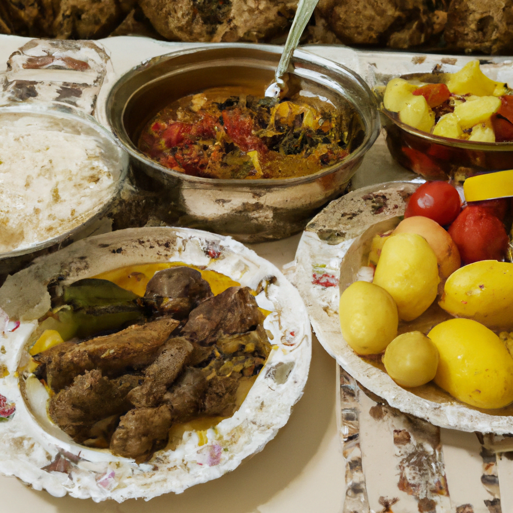 Beautiful healthy local diet in Bandar Abbas.