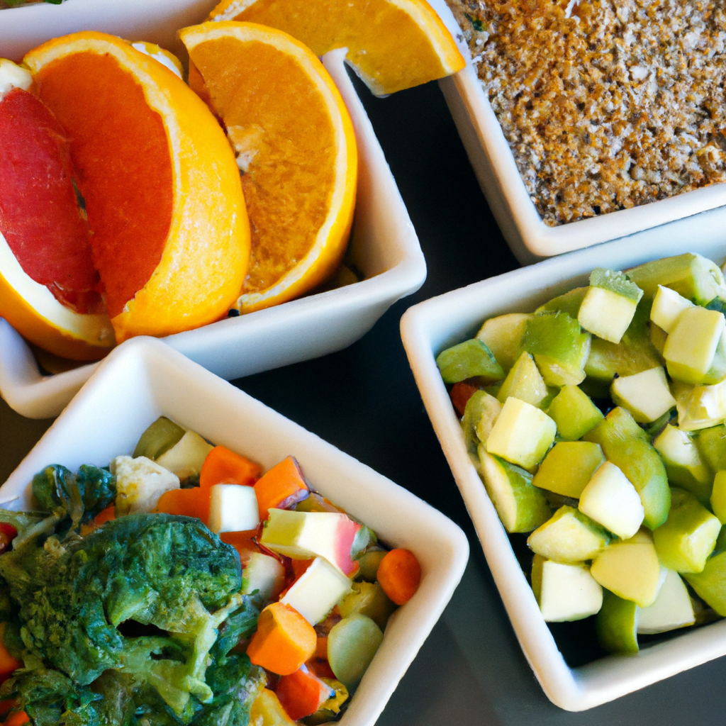 Colorful, fresh, fiber-rich diet for gut health.