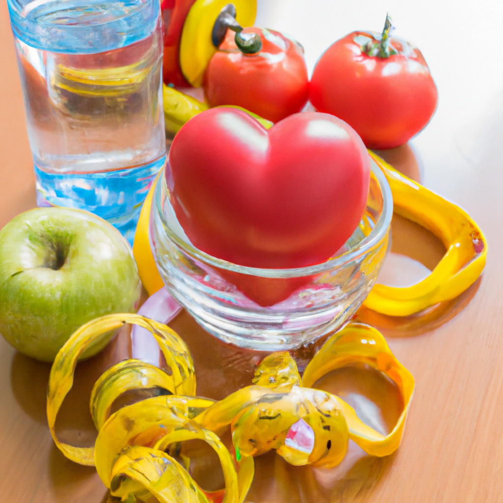 Healthy diet and exercise for heart health.