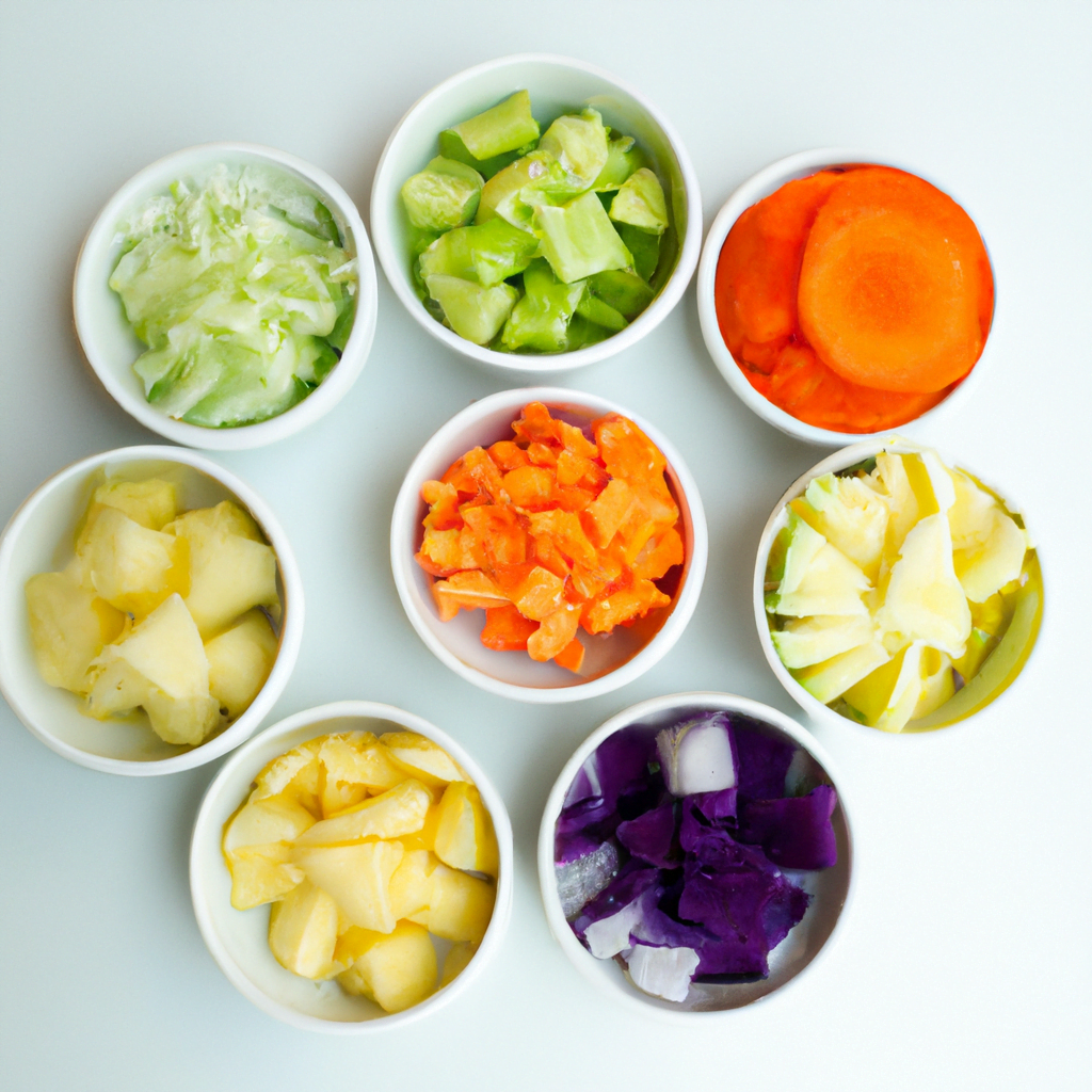 Healthy diet for digestive health: colorful, nutritious, effective.