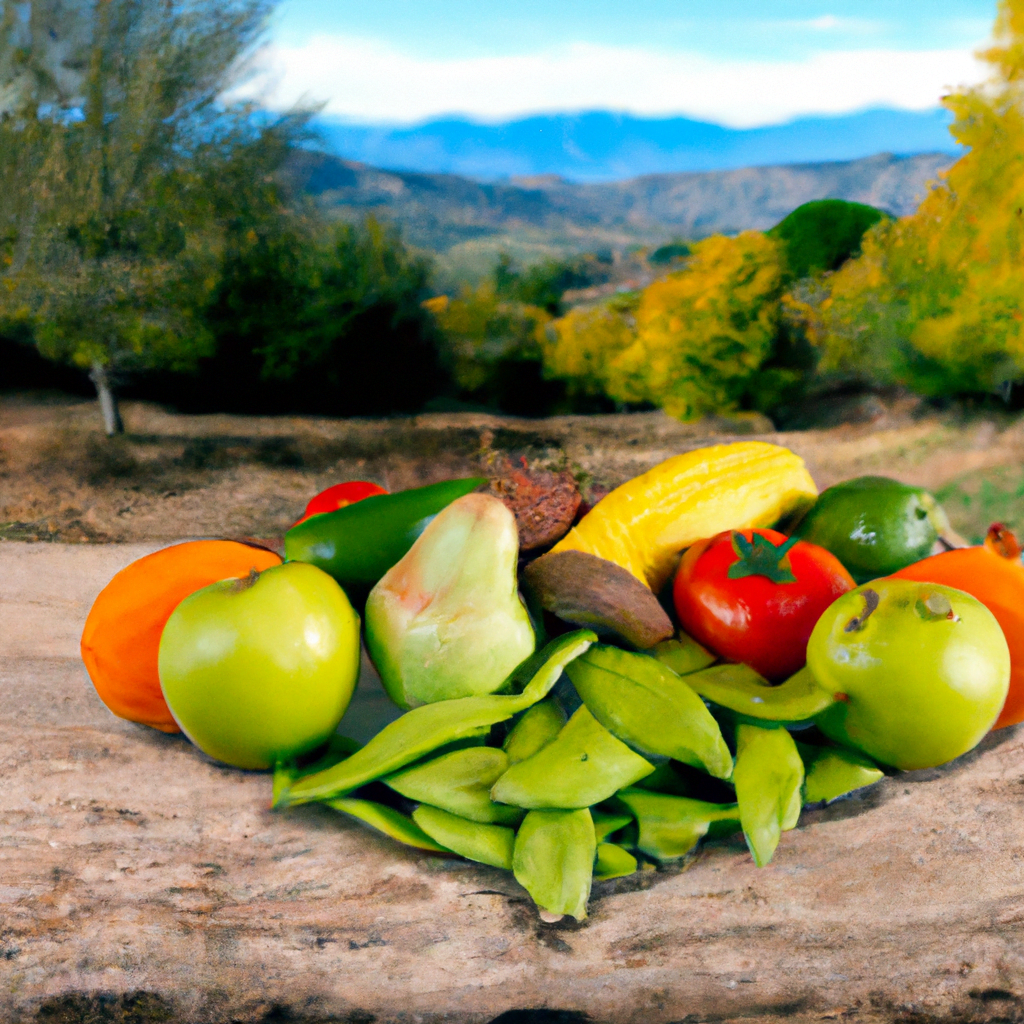 Healthy heart diet in beautiful scenery.