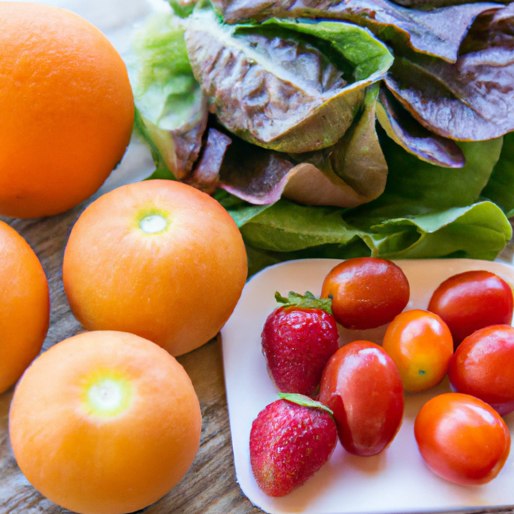 Healthy pregnancy diet with fresh, organic ingredients.