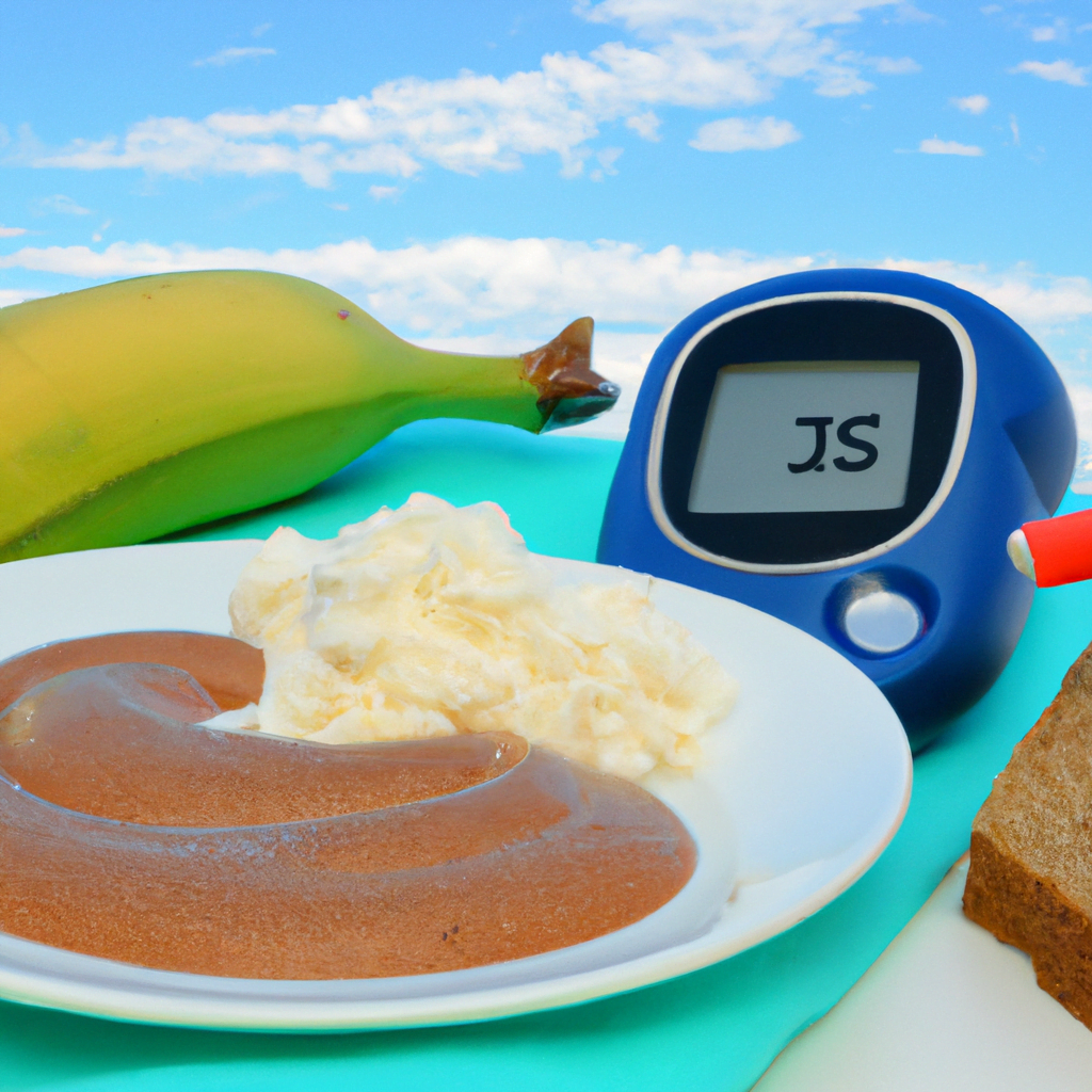 Healthy diabetic diet in beautiful setting.