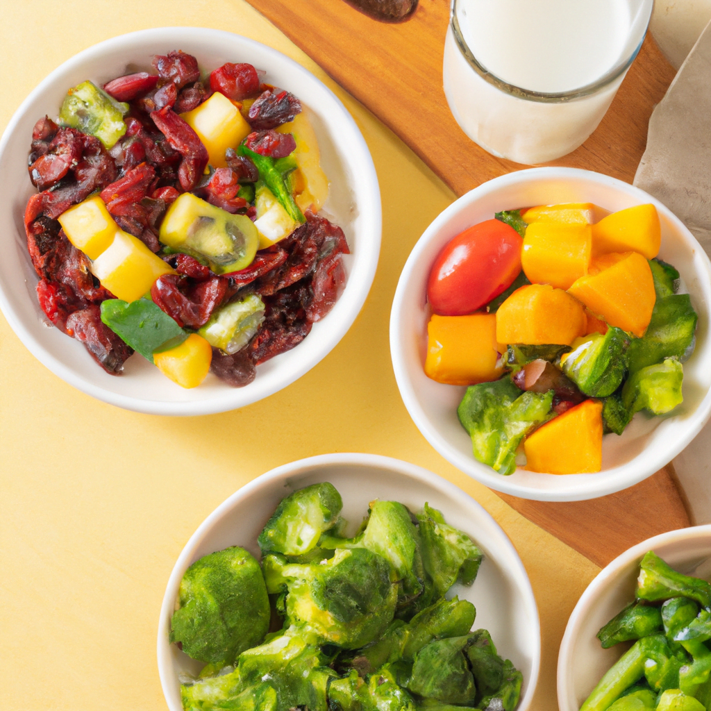Healthy kidney diet with colorful foods.