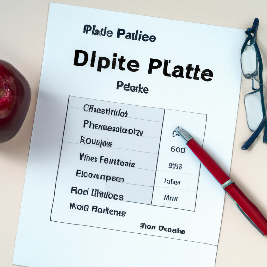 Personalized diet plan for diabetes management.